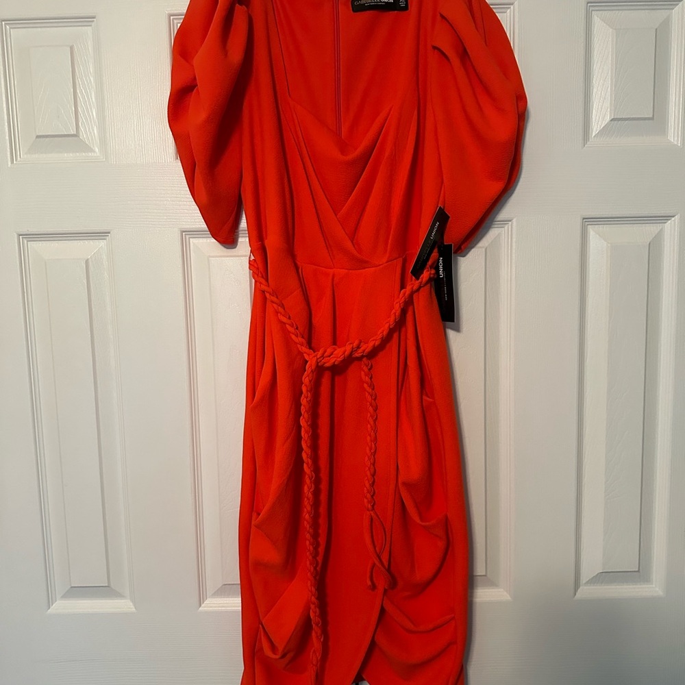 Burnt Orange Gabrielle Union Dress